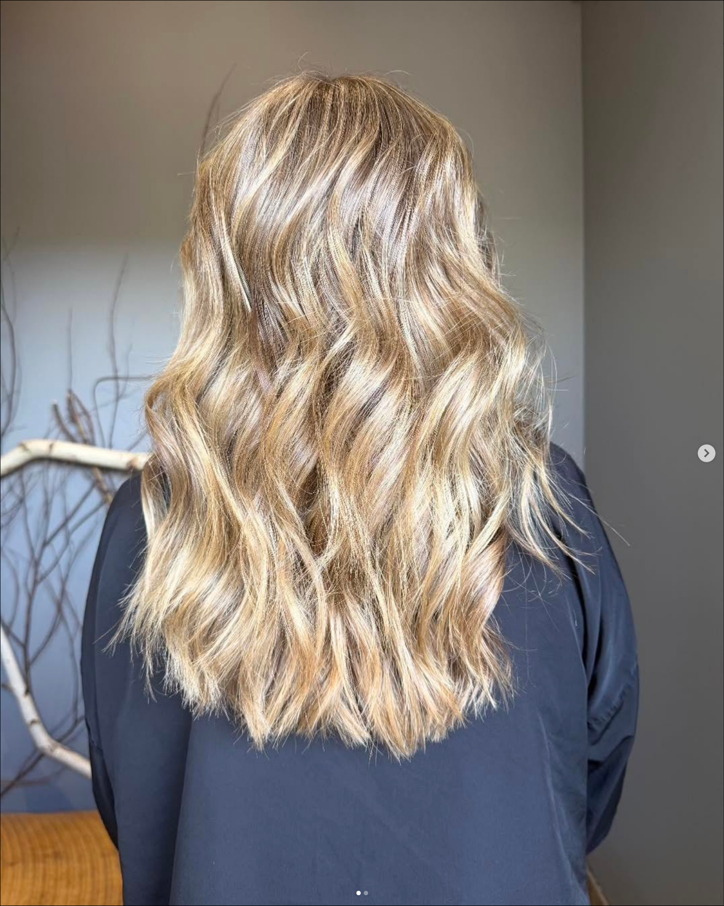 Golden blonde foil highlights